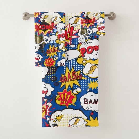 Comic-Muster Badhandtuch Set (Insitu)
