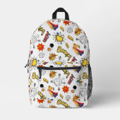 Comic-Muster Bedruckter Rucksack (Vorderseite)