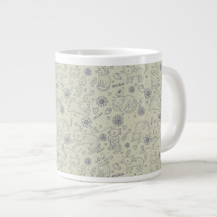 Comic-Muster mit lustigen Katzen Jumbo-Tasse