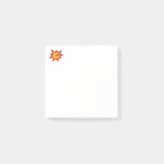 Comic-Nachhinweise Post-it Klebezettel (Vorderseite)