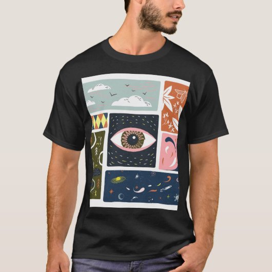 Comic Naturraum: Herbstillustration T-Shirt (Vorderseite)