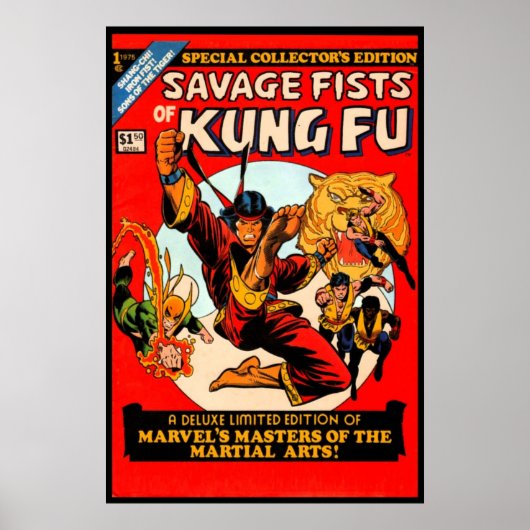 Comic Nr. 1 Erstausgabe - Savage Fists von Kung Fu Poster (Vorne)