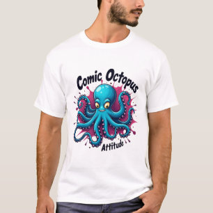 Comic Octopus: Spaß & Quirky Seebad Höhe T-Shirt
