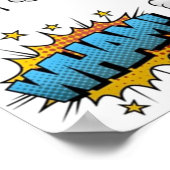Comic Onomatopoeia Sprechblasen Boom Wham Bang B Poster (Ecke)