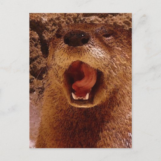 Comic Otter ~ Foto Art Postkarte (Vorderseite)