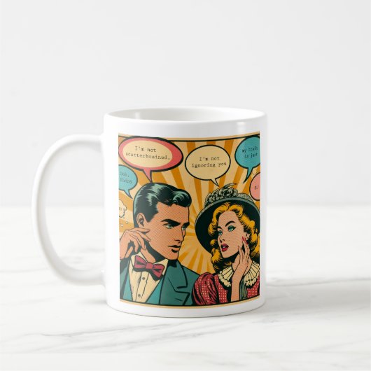 Comic Paar lustige ADD Kaffeetasse (Links)