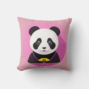 Comic-Panda Farbige Illustration Kissen