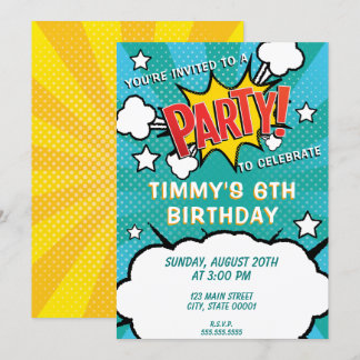 Comic PARTY buchen! Einladung