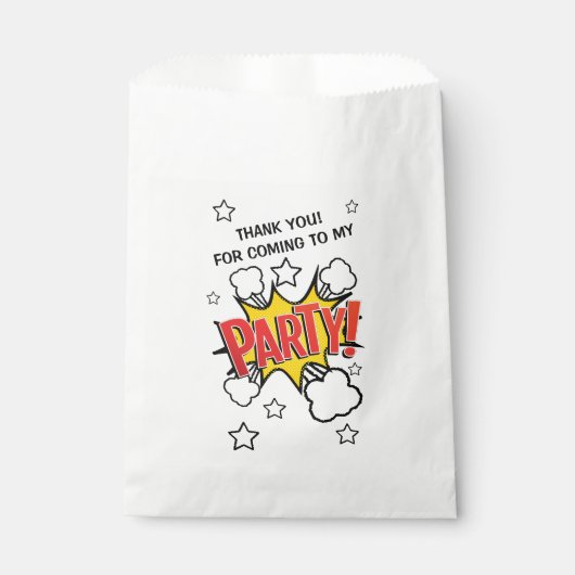 Comic PARTY buchen! Geschenktütchen (Vorderseite)