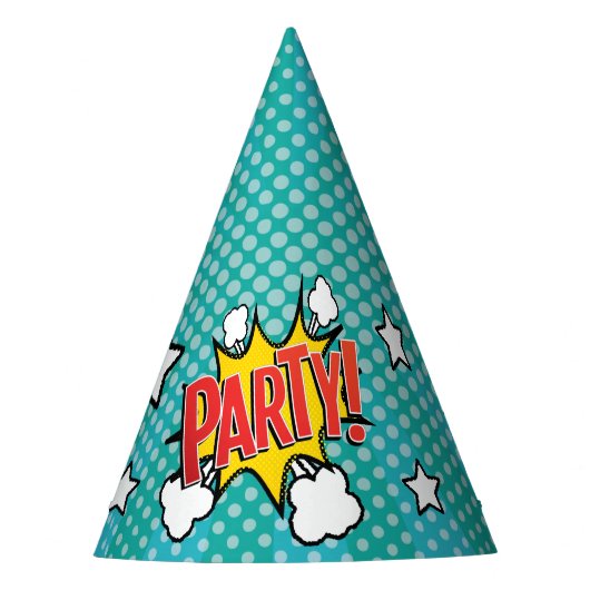 Comic PARTY buchen! Hut Partyhütchen (Vorderseite)