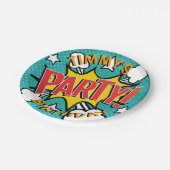 Comic PARTY buchen! Papierteller (Schrägansicht)