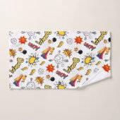 Comic Pattern  Badhandtuch Set (Handtuch)