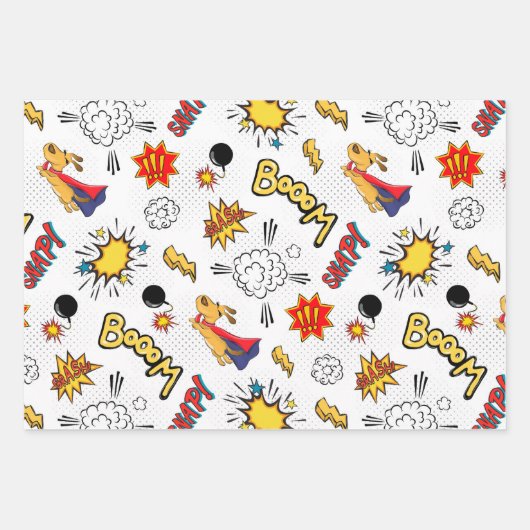 Comic Pattern  Geschenkpapier Set (Vorderseite)