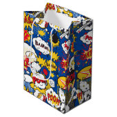 Comic Pattern Gift Bag Mittlere Geschenktüte (Vorderseite Schrägansicht)