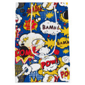 Comic Pattern Gift Bag Mittlere Geschenktüte (Rückseite)