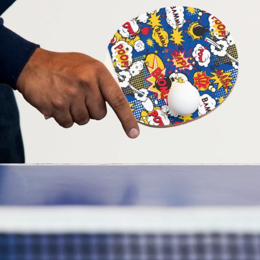 Comic Pattern Ping Pong Paddle Tischtennis Schläger (InSitu)
