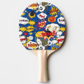 Comic Pattern Ping Pong Paddle Tischtennis Schläger (Rückseite)