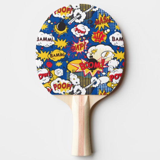 Comic Pattern Ping Pong Paddle Tischtennis Schläger (Rückseite)