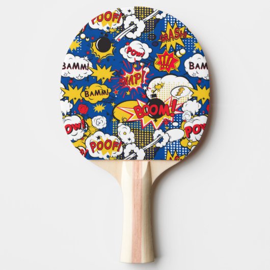 Comic Pattern Ping Pong Paddle Tischtennis Schläger (Vorderseite)