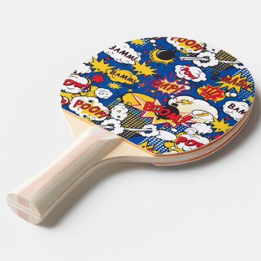 Comic Pattern Ping Pong Paddle Tischtennis Schläger (Vorderseite)