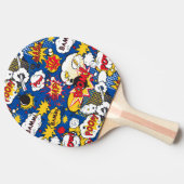 Comic Pattern Ping Pong Paddle Tischtennis Schläger (Seitenansicht)