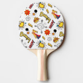 Comic Pattern Ping Pong Paddle Tischtennis Schläger (Rückseite)