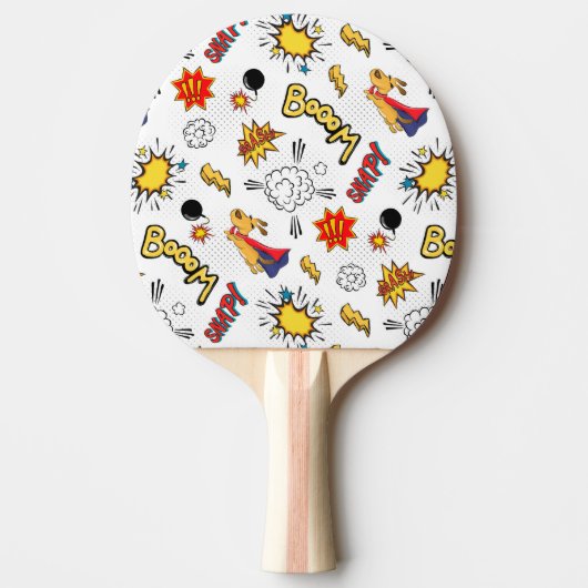 Comic Pattern Ping Pong Paddle Tischtennis Schläger (Vorderseite)