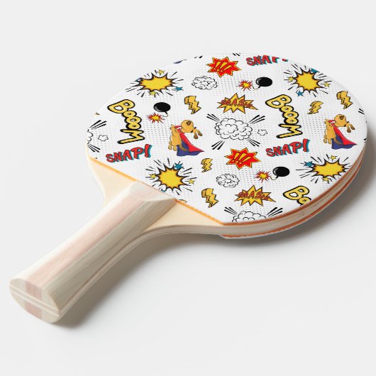 Comic Pattern Ping Pong Paddle Tischtennis Schläger (Vorderseite)