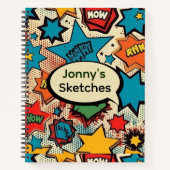Comic Personalized Sketch Notizblock (Vorderseite)