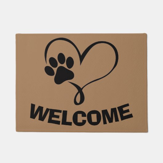 Comic Pet Paw , bearbeiten Text Fußmatte (Vorderseite)