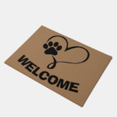 Comic Pet Paw , bearbeiten Text Fußmatte (Schrägansicht)