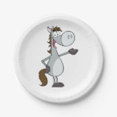 Comic Pferd Pappteller (Vorderseite)
