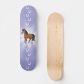 Comic-Pferd Skateboard (Vorderseite)