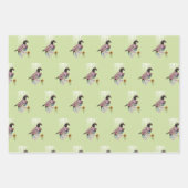 Comic Pferde verpacken Papierblätter Geschenkpapier Set (Vorderseite 3)