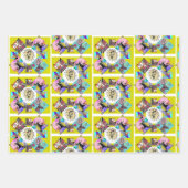 Comic Pferde verpacken Papierblätter Geschenkpapier Set (Vorderseite 2)