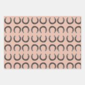 Comic Pferde verpacken Papierblätter Geschenkpapier Set (Vorderseite)