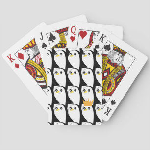 Comic Pinguin: Schwarz-weiß Vintag Spielkarten
