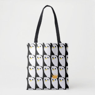 Comic Pinguin: Schwarz-weiß Vintag Tasche
