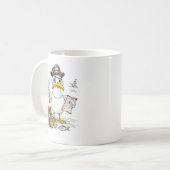 Comic Pirate Bird Treasure Hunt Kaffeetasse (Vorderseite Links)