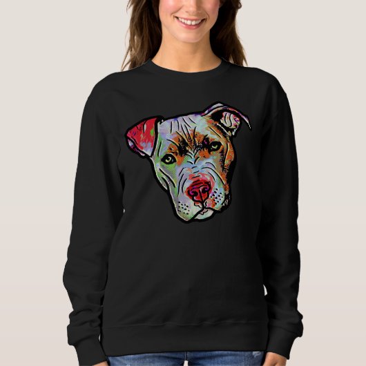 Comic Pitbull 1 Sweatshirt (Vorderseite)