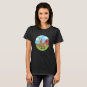 Comic-Pony-Pferd mit roter Scheune für Kinder T-Shirt (Vorne ganz)