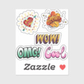 Comic Pop Art Aufkleber (Blatt)