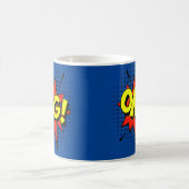 Comic Pop Art Blue Red Yellow OMG Neuartiger Spaß Kaffeetasse (Mittel)