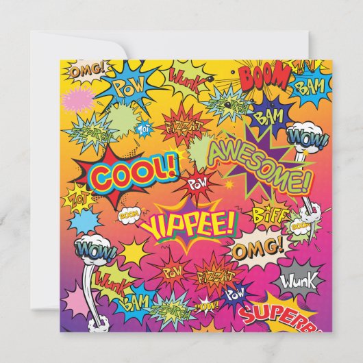 Comic Pop Art 💥 Brunch Polterabend Einladung (Rückseite)