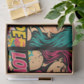 Comic Pop Art Decoupage Paper Love Strength Hope Seidenpapier (Geschenk)