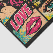 Comic Pop Art Découpage Papier Liebe Stärke Hoffnu (Detail)