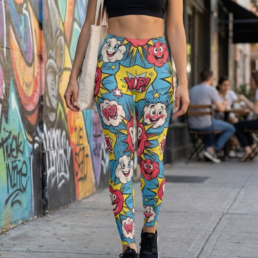 Comic-Pop-Art-Explosion - Cartoon-Spaß-Design Leggings