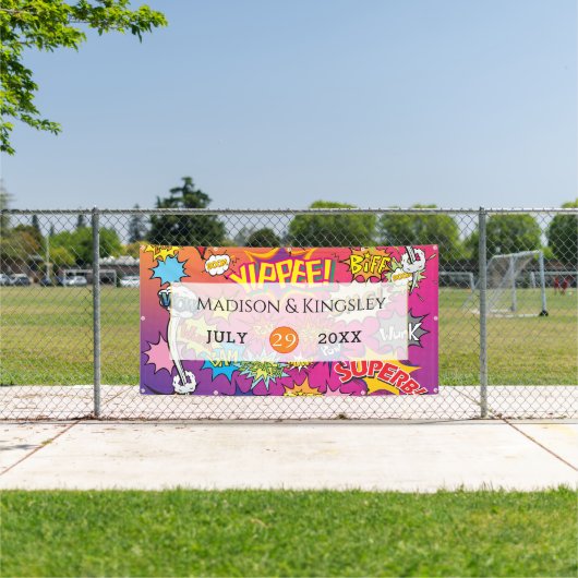 Comic Pop Art 💥 🎨 Hochzeit Graffiti Banner (Insitu)