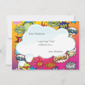 Comic Pop Art 💥 🎨 Hochzeit Graffiti Trauzeugin (Rückseite)