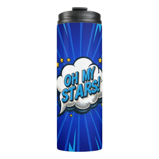 Comic Pop Art OH MEINE STERNE! Thermosbecher (Vorderseite)